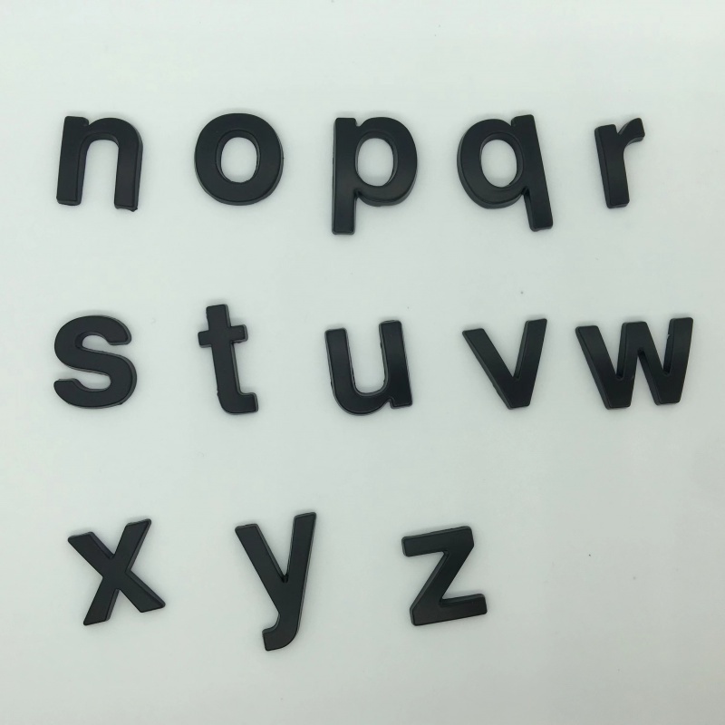 1 Miếng Dán Chữ Cái Và Số 25mm Bằng Kim Loại 3D Trang Trí Xe Hơi