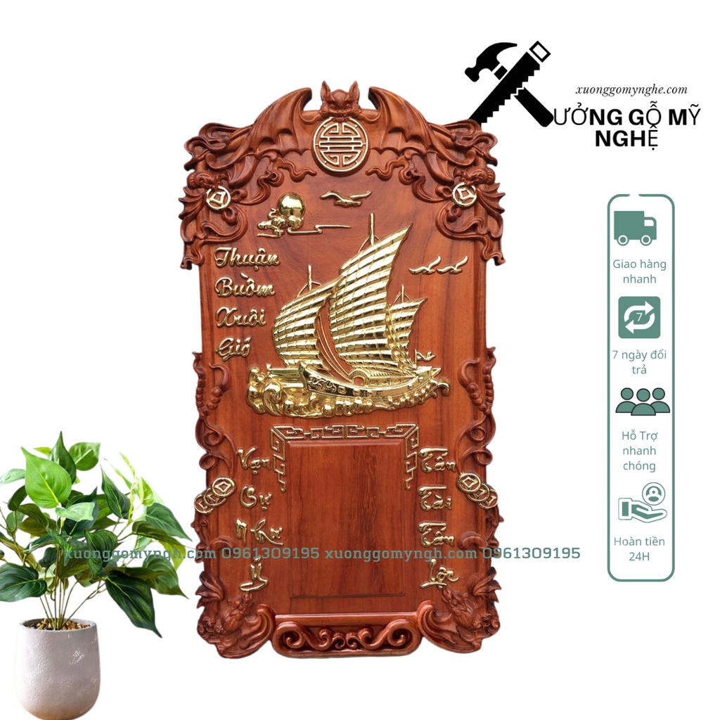 Đốc Lịch Gỗ Treo tường Nguyên Khối Gỗ hương chất lượng bền bỉ đúng hình ảnh loại TO
