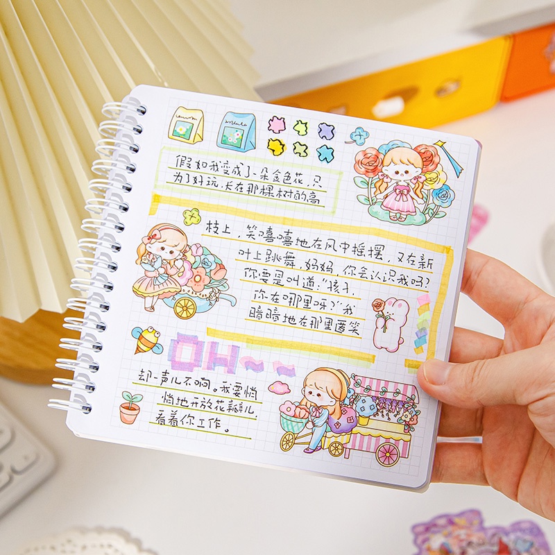 Set 30 Miếng Dán PET Chống Thấm Nước Họa Tiết Hoạt Hình Nhật Bản Đa Năng