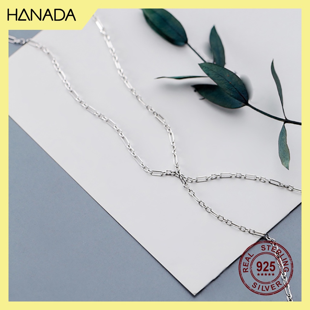 [Mã SKAMLTSM9 giảm 10% đơn 99K] Lắc Chân Bạc Cao Cấp Hanada Vòng Chân Bạc 925 Xích Trơn Cách Điệu
