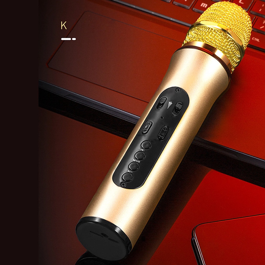 Micro Karaoke Bluetooth Không Dây kèm loa hiệu PKCB model  321 6w 2000mah gắn thẻ nhớ line 3.5mm - Hàng Chính Hãng