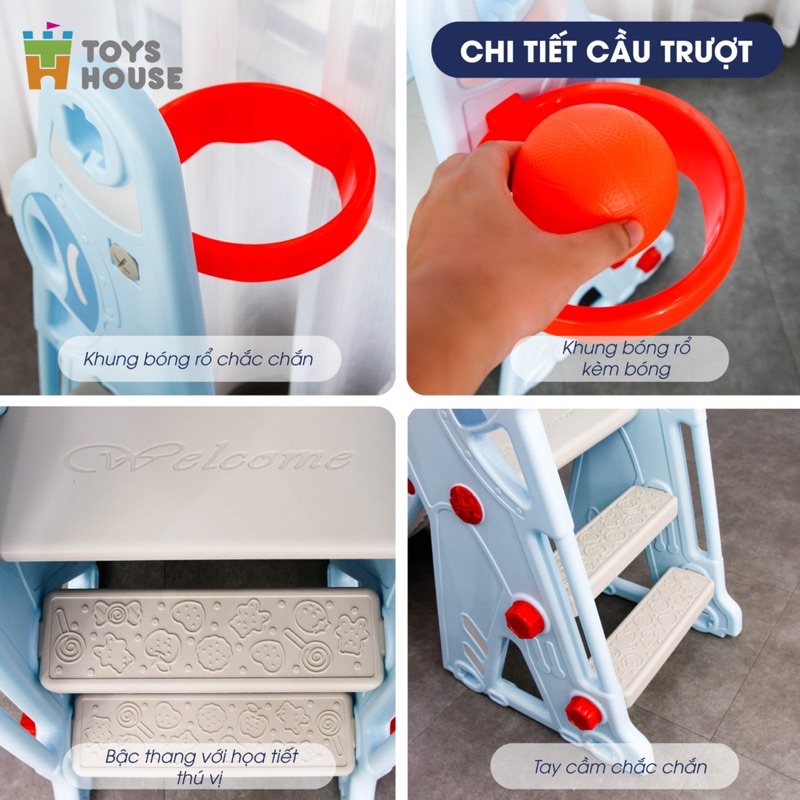 Cầu trượt và bóng rổ cho bé tên lửa Toyhouse