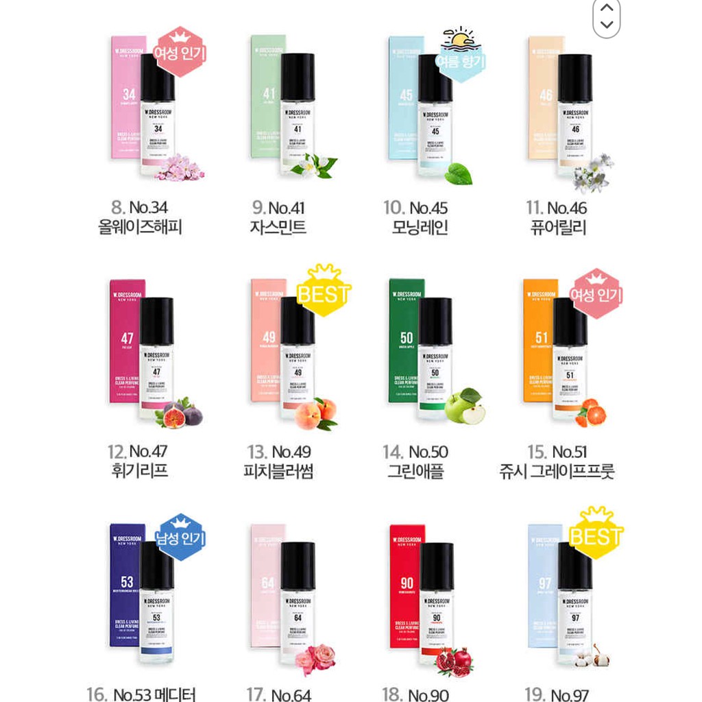 [W.Dressroom] Nước hoa diệt khuẩn, xịt thơm phòng, quần áo, ô tô xách tay hàn quốc AUTH 100% | BigBuy360 - bigbuy360.vn