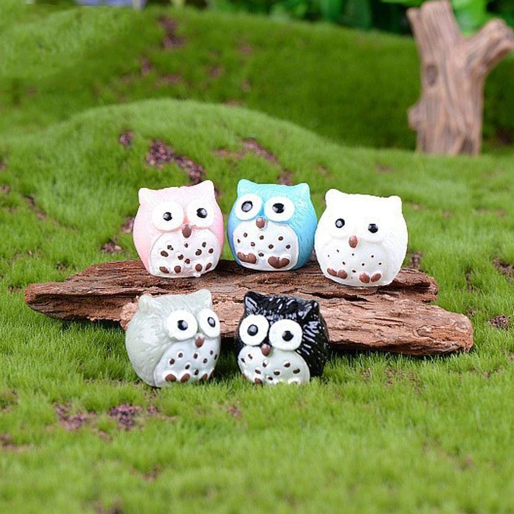 Set 5 Tượng Hình Chim Cú DIY Dễ Thương Để Trang Trí