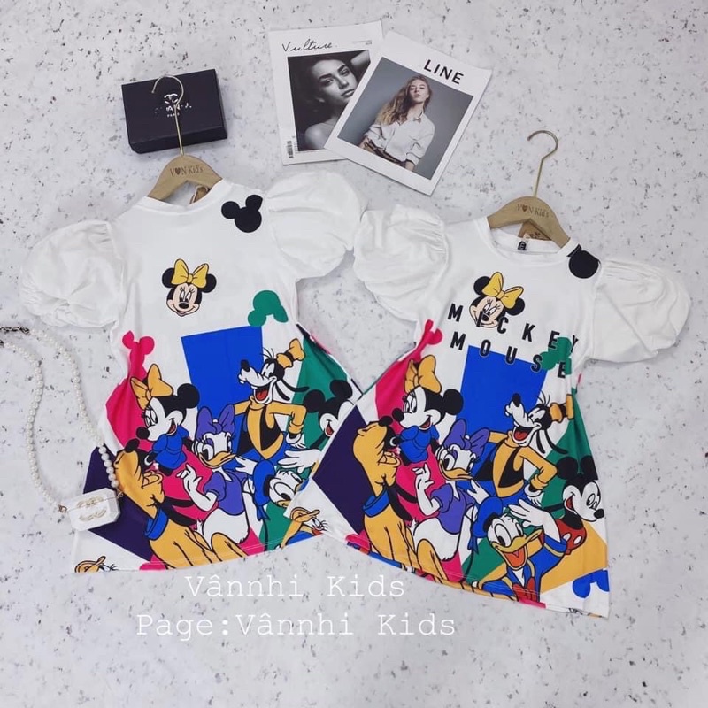 Váy bé gái tay phồng