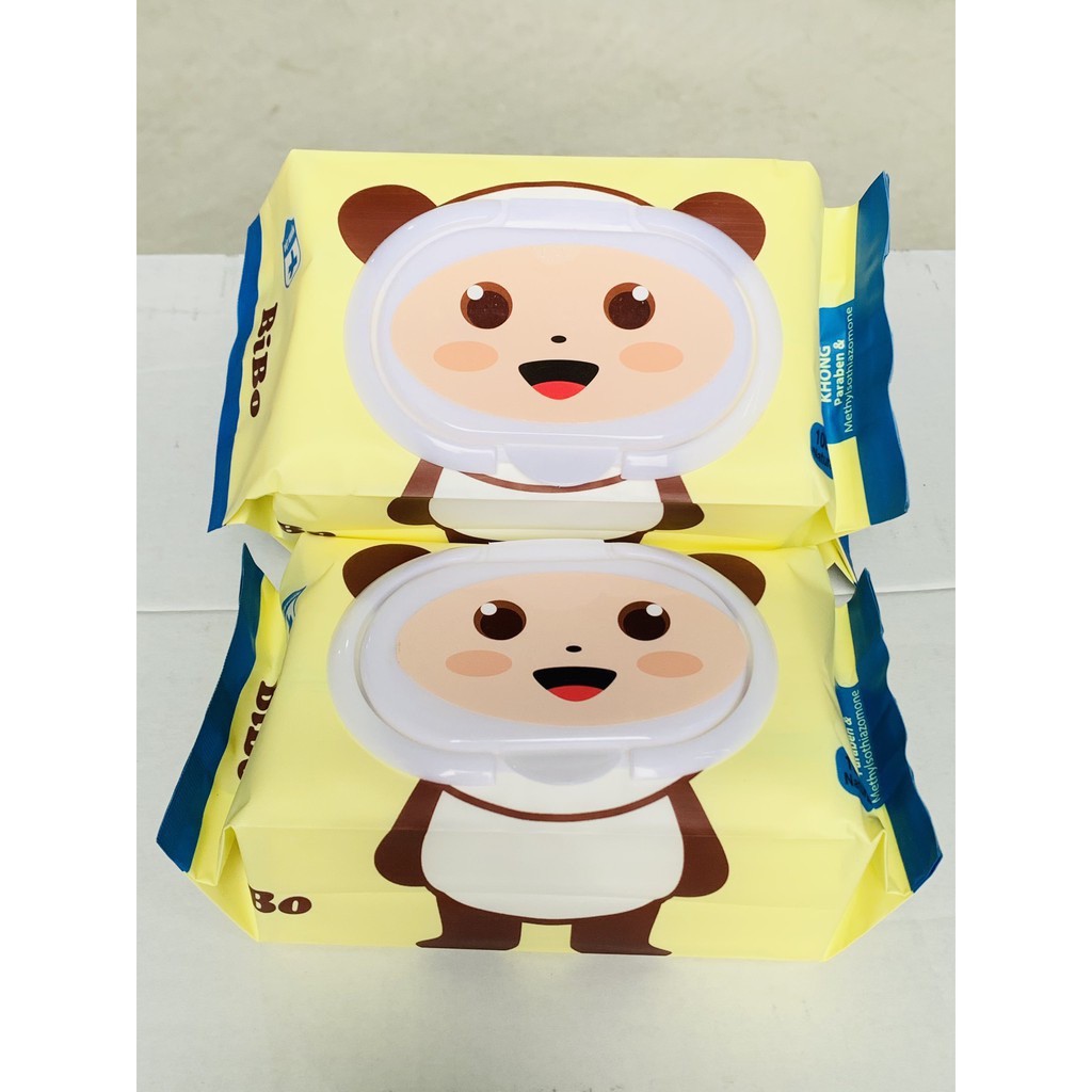 Khăn Giấy Ướt BiBo Không Mùi - An Toàn Cho Sức Khoẻ ( Bịch 100 Tờ)