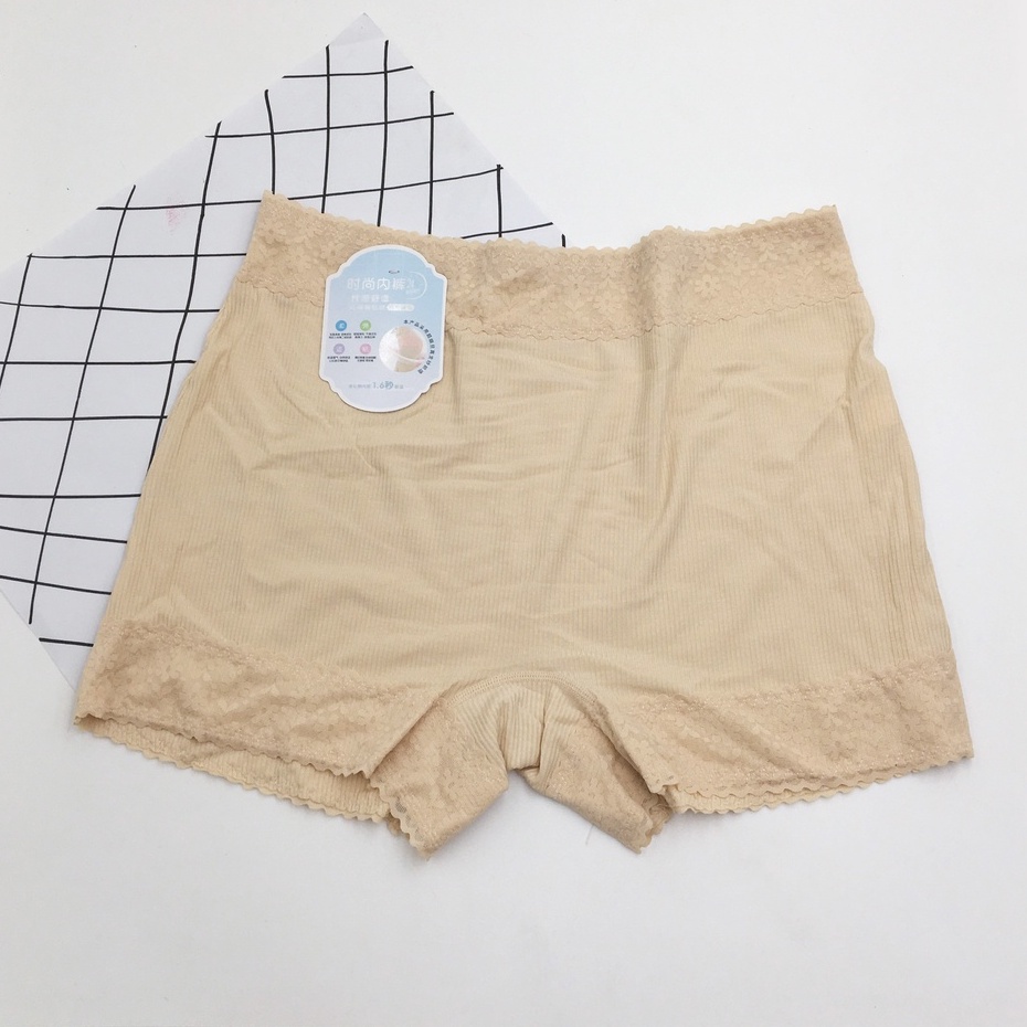 Quần mặc trong váy an toàn kháng khuẩn Cotton mềm mại thấm hút co giãn tốt kiểu dáng đẹp,Quần đùi mặc váy viền ren Q515