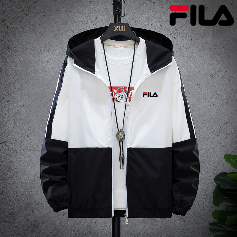 Fila Áo Khoác Có Mũ Trùm Chống Gió Chống Thấm Nước Trọng Lượng Nhẹ Thời Trang Cho Nam Nữ