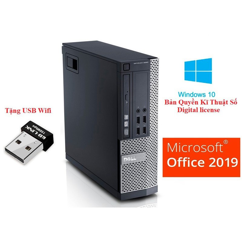 Cây máy tính để bàn tốc độ cao Dell OPTIPLEX 790 Sff, EXS (CPU G620, Ram 4GB, SSD 128GB, DVD) tặng USB Wifi.