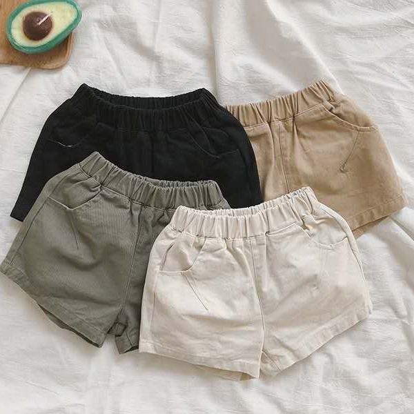 Quần Short Cotton Phong Cách Hàn Quốc Cho Bé Trai