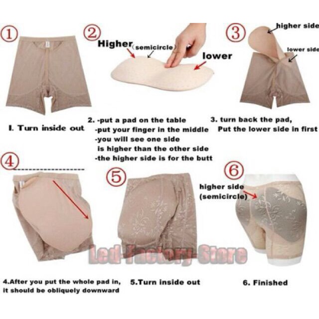 Quần ren đùi độn hông