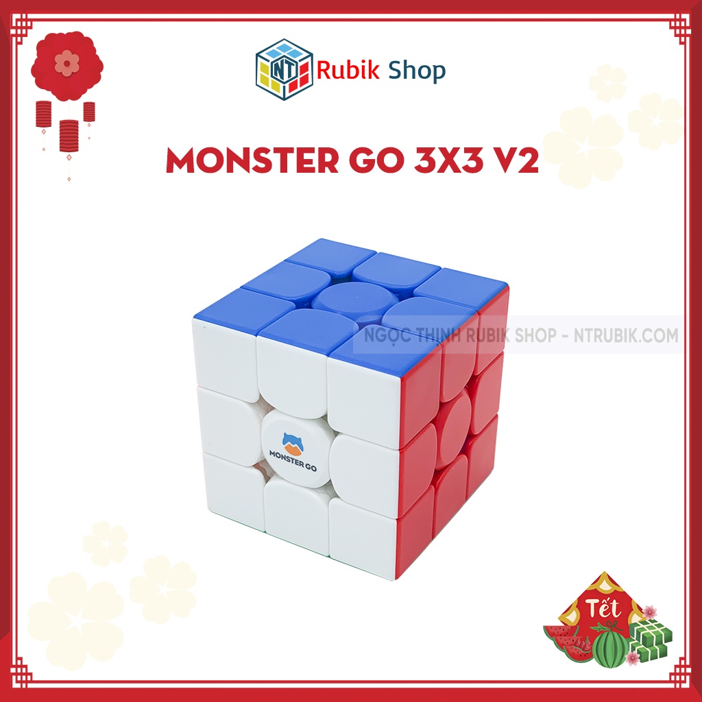 Rubik 3x3x3 GAN monster go Stickerless standard/ bản Magnetic V1/V2 (Hãng mod nam châm)