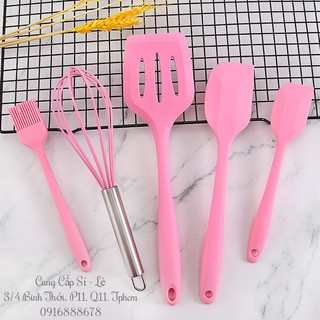 Set 5 Dụng Cụ Spatula Làm Bánh Silicon