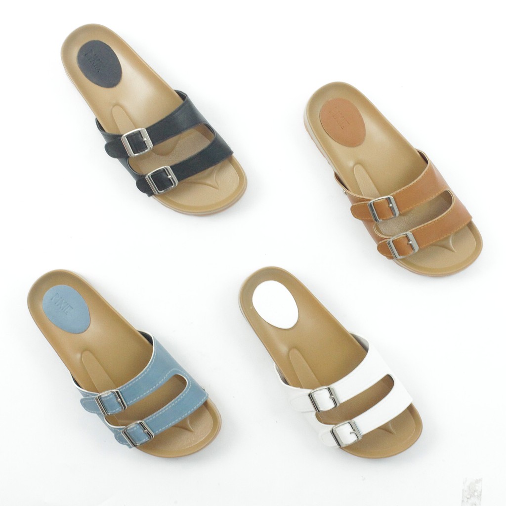 Dép quai ngang gắn khoá Nữ P280 Màu Trắng