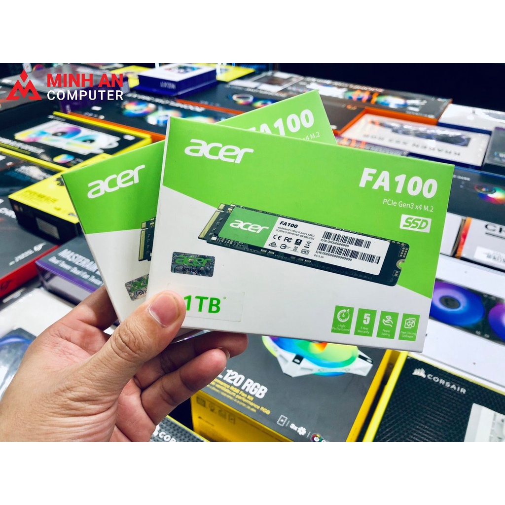 Ổ cứng SSD ACER FA100 1TB PCle Gen 3x4 ( BL.9BWWA.120) Hàng chính hãng