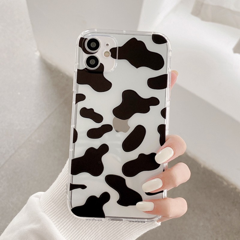 Ốp Điện Thoại Suntaiho TPU Silicone Họa Tiết Ngựa Vằn/Bò Sữa Cho iPhone 11 12 Pro Max XS Max XR X 7 8 6S Plus SE 2020