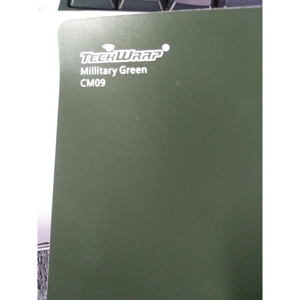 Decal xanh lỳ bộ đội cao cấp TECKWRAP CM09 Military Green .