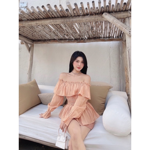 Set áo bẹt vai + short 4 màu