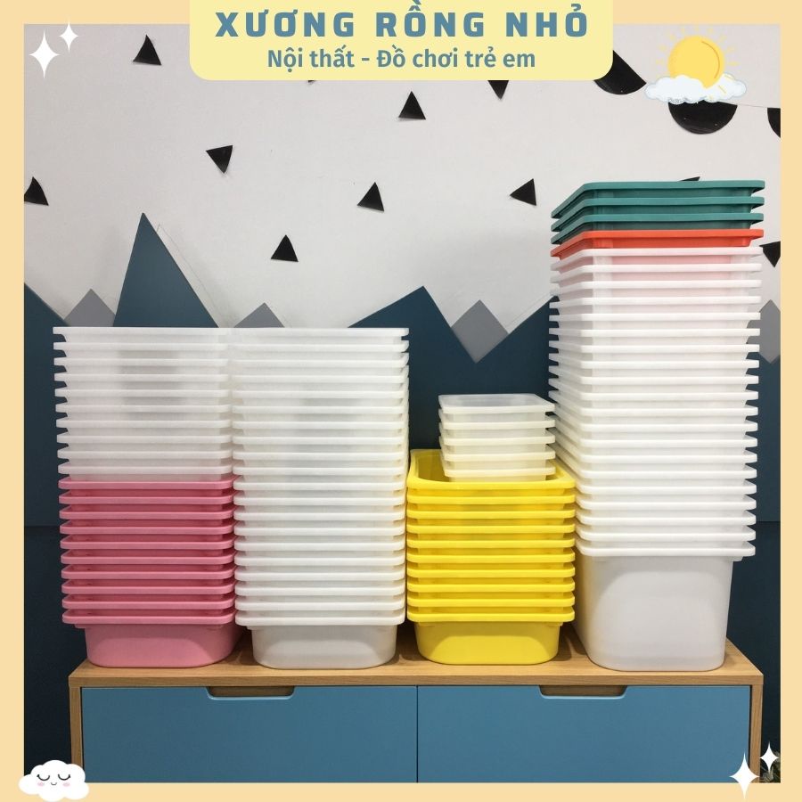Thùng nhựa IKEA trofast size 10x30x42cm đựng đồ chơi cho bé Xương Rồng Nhỏ