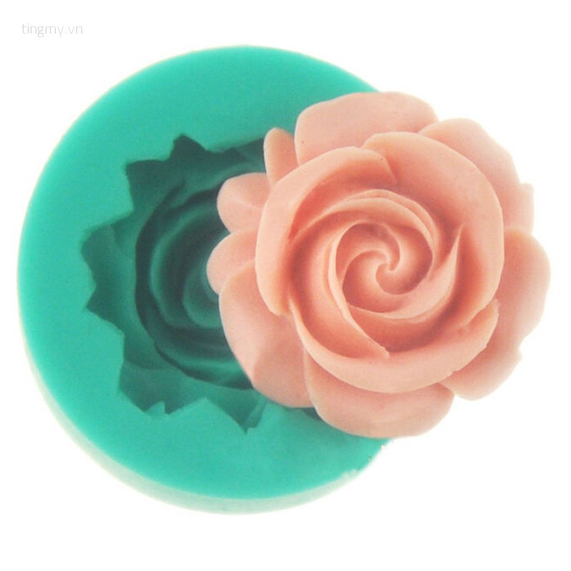 Khuôn Silicone Tạo Hình Hoa Hồng 3D Trang Trí Bánh DIY