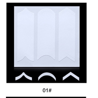 Miếng dán hỗ trợ sơn móng nhanh - dán french đầu móng 24 mẫu