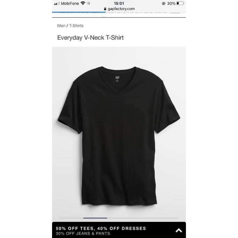 Áo phông nam Gap dư xịn 100% cotton nhiều màu VNXK