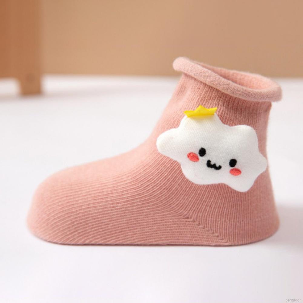 Vớ dày chống trượt in họa tiết hoạt hình dễ thương cho bé sơ sinh 0-8 tuổi