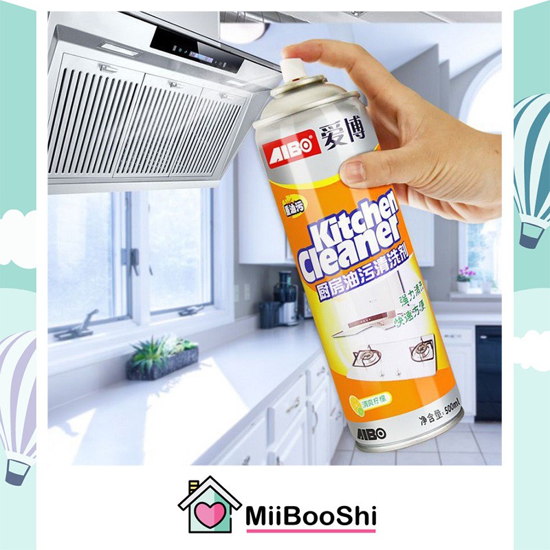 Bình xịt vệ sinh bếp bình tẩy rửa đa năng bọt tuyết siêu sạch Kitchen Clear dung tích 500ml -chai vàng cực mạnh PVN17464