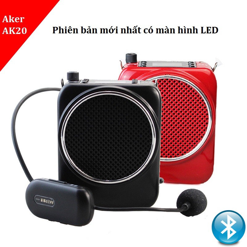 Loa trợ giảng Aker không dây AK20 sóng UHF , máy trợ giảng cao cấp Aker AK20, có bluetooth âm thanh hay trong, to, rõ