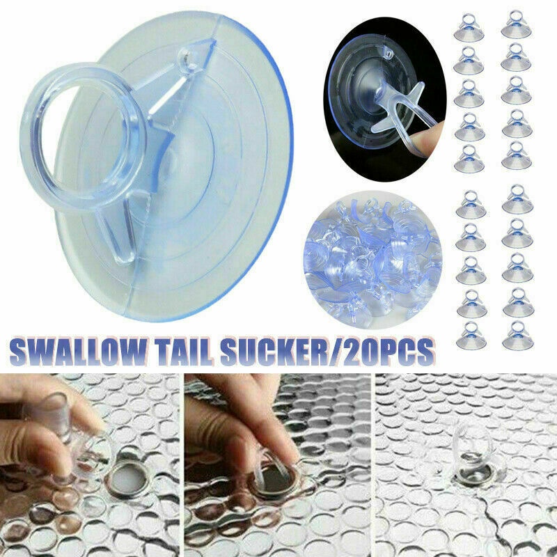 Set 20 cốc hút có đuôi kéo dán cửa sổ xe hơi 4.5cm tiện lợi