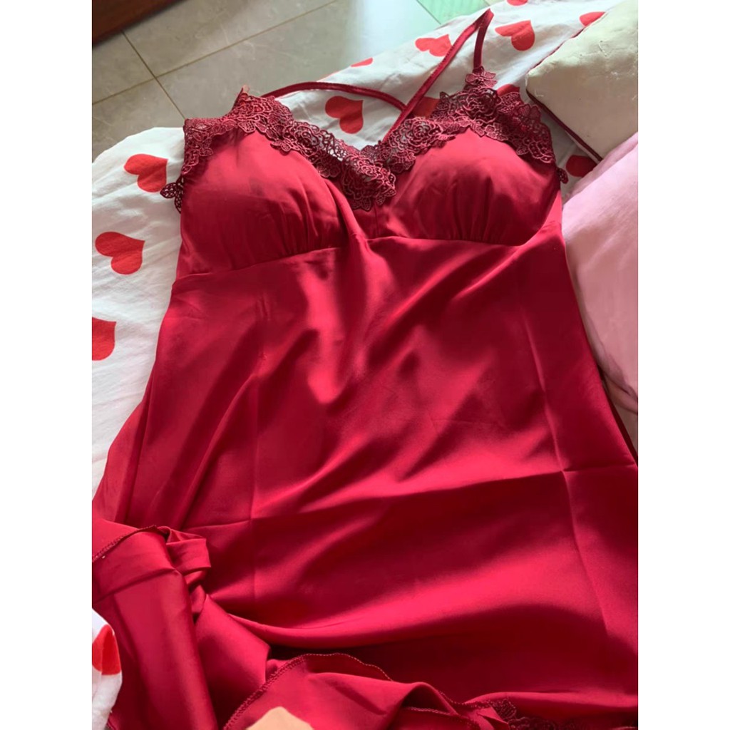 Váy ngủ lụa 2 dây Quảng châu cao cấp | BigBuy360 - bigbuy360.vn
