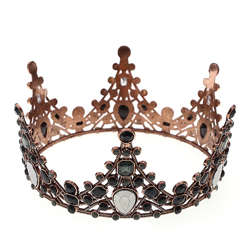 Phụ Kiện Trang Trí Bánh Kem Hình Vương Miện Đính Ngọc Trai Và Chữ Queen &amp; King Mini 002