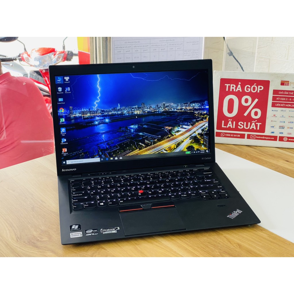 Máy tính laptop Lenovo Thinkpad X1 Carbon Gen1 i5-3427U Ram 8G SSD 256G 14 inch Siêu Bền