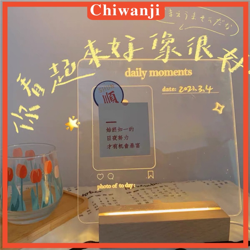 Bảng Ghi Chú Bằng Acrylic Trong Suốt Có Đèn LED