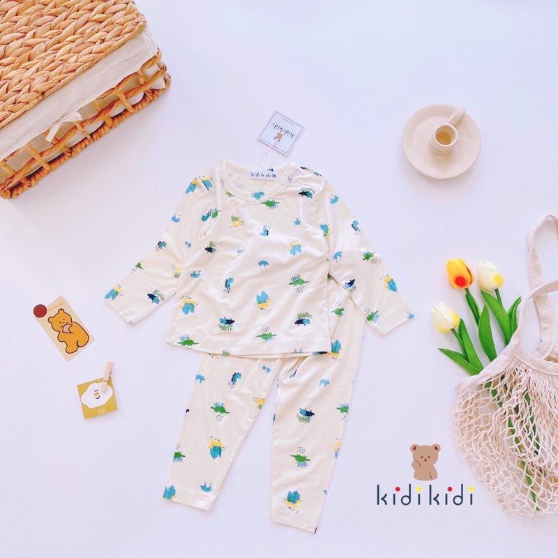 Bộ minky mom thun lạnh dài tay ❤️ freeship ❤️ đồ ngủ cho bé trai bé gái minky mom loại 1