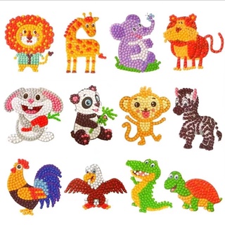 Bộ sticker tranh đính đá handmade cho các bé yêu