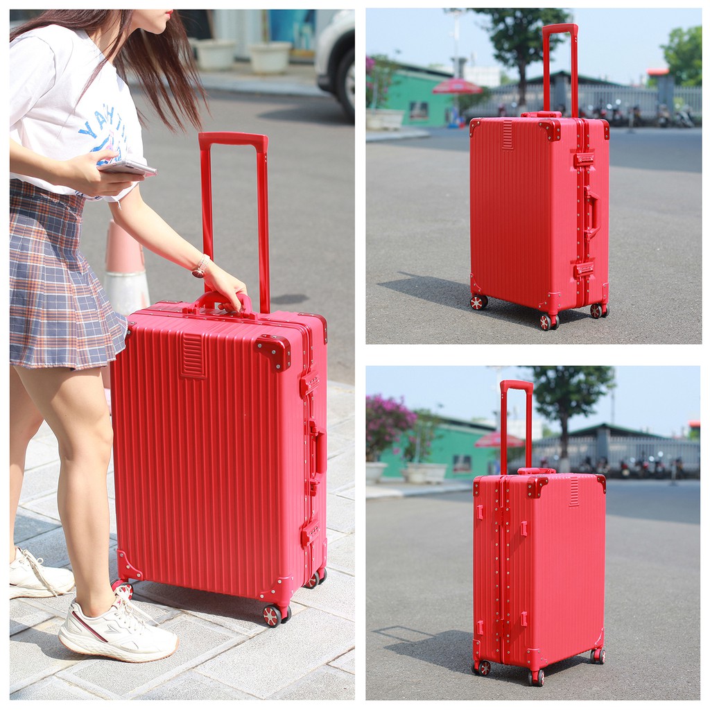 Vali Khung Nhôm Khóa Sập A218 Cao Cấp SIZE 20-24 INCH Chống Bể Vỡ - Chống Trộm