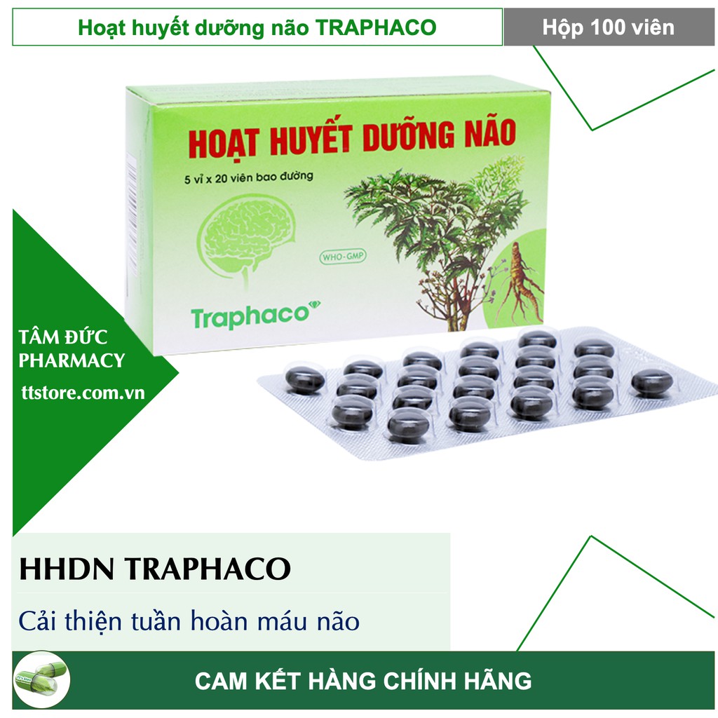 HOẠT HUYẾT DƯỠNG NÃO [Hộp 50 viên] [ABIPHA, TRAPHACO]