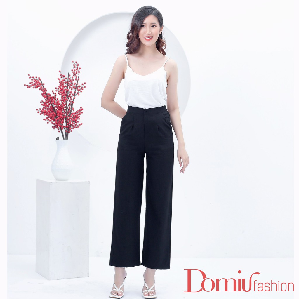 Quần ống rộng chất đũi DOMIU siều mềm mại