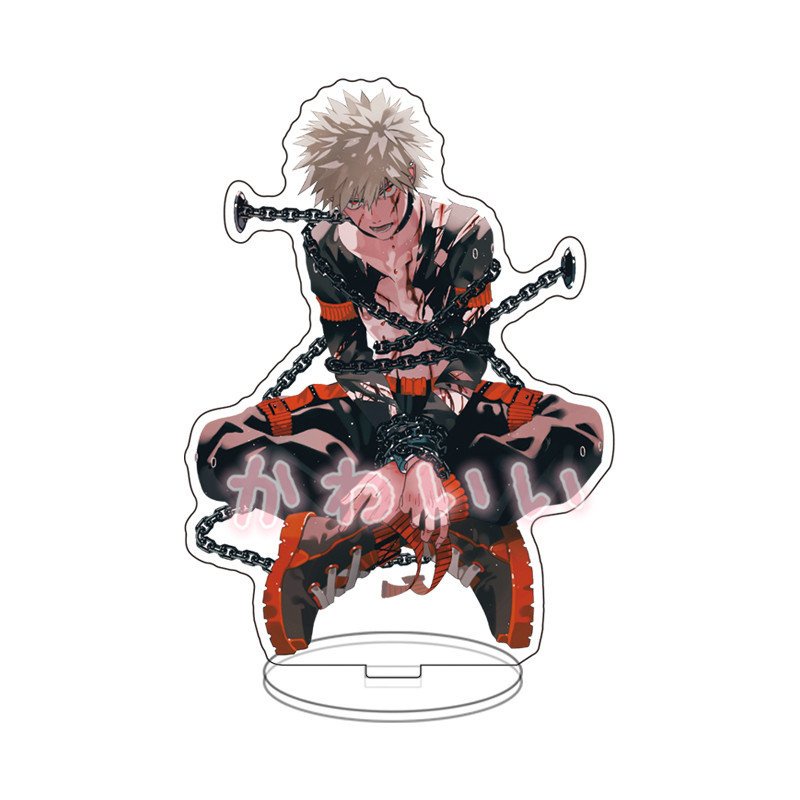 Mô hình Standee Boku Hero Academia Học Viện Anh Hùng ver DARK Ngồi anime mica chibi trang trí trưng bày