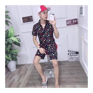 Bộ Đồ Mặc Mùa Hè Chất Lụa Họa Tiết Cực Đẹp