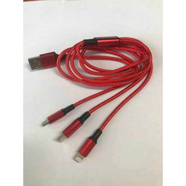 Cáp 3 đâu Báo Sạc Nhanh,,,