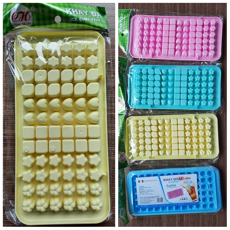 Khuôn làm rau câu 6 Viên, khuôn thạch trà sữa, khay đựng đá, vỉ làm đá ILY