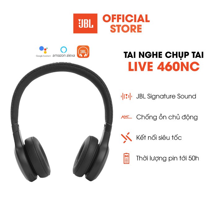 [Mã ELMALL300K giảm 5% đơn 500K] [HÀNG CHÍNH HÃNG] Tai nghe Bluetooth JBL Live 460NC