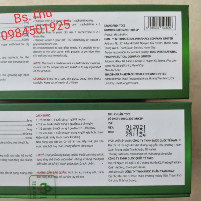 ÍCH NÃO NHI ONEBRAIN bổ sung DHA và các dưỡng chất cho não bộ của trẻ từ 1 tuổi nguyên liệu DHA nhập khẩu ĐAN MẠCH
