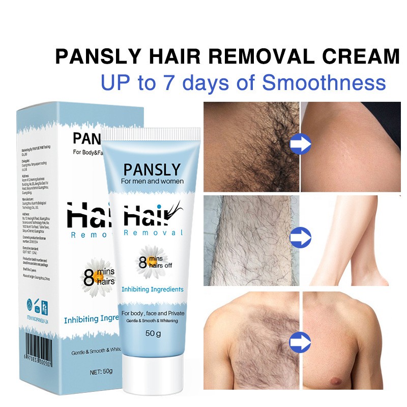 Pansly Hair Removal Cream Efficiently Painless Hair Remover for Body Private Parts, Underarm Arm Leg, 50ml