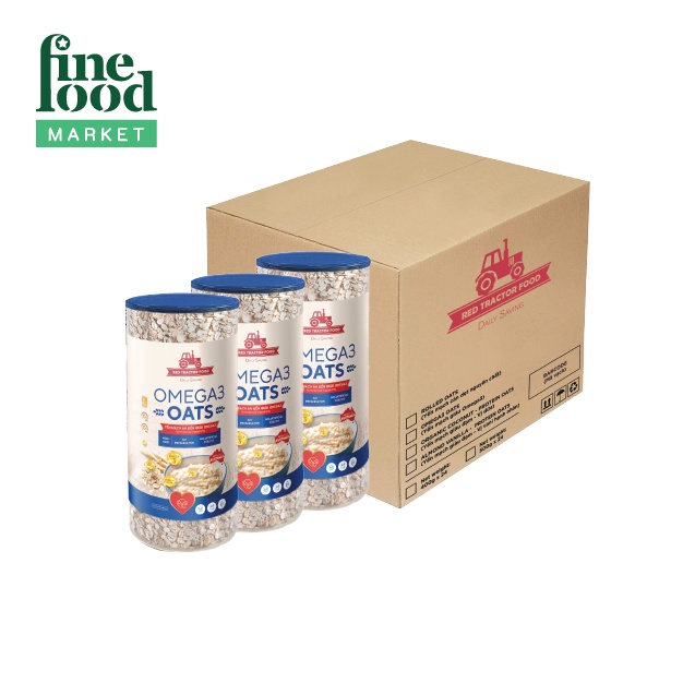 Yến mạch nguyên chất Omega 3 Red Tractor Foods thùng 24 hũ x 500gr