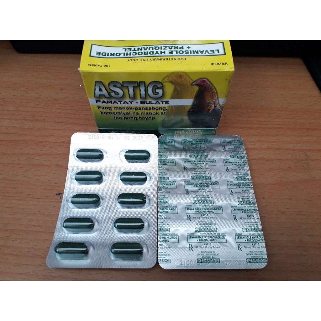 1 vĩ 10 viên astig. sán lãi gà đá