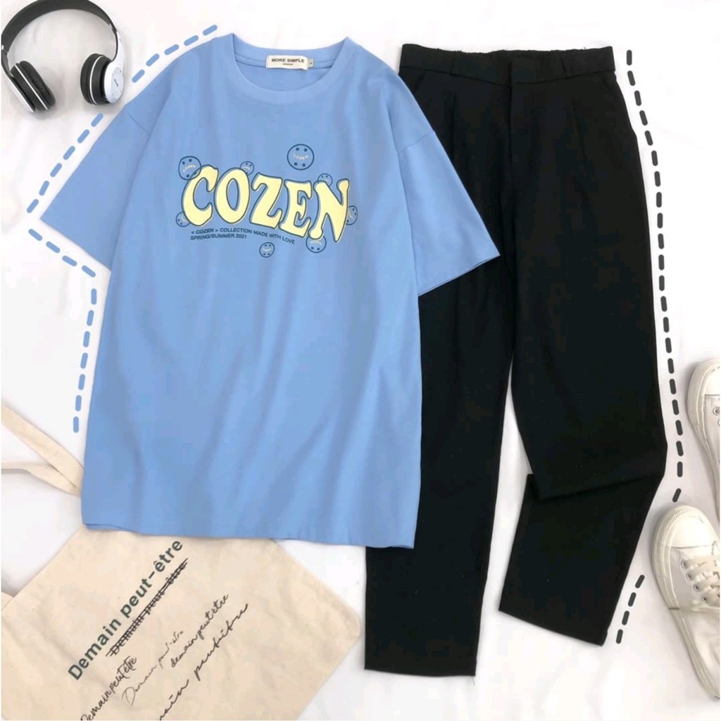 Áo Thun Tay Lỡ COZEN T-SHIRT Form Rộng Ulzzang Unisex (Ảnh Thật)