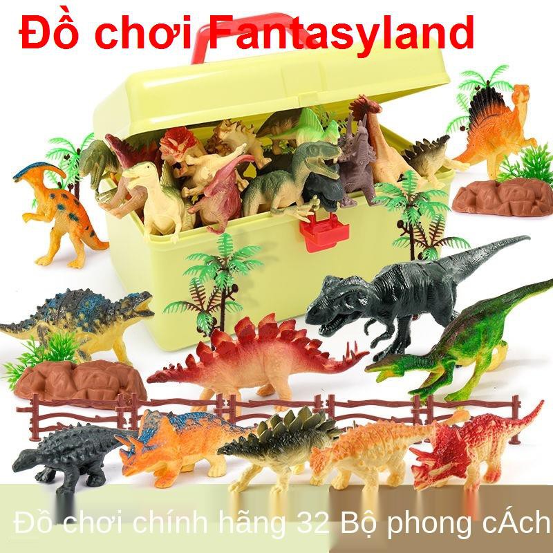 Thế Giới Khủng Long 32 Gói Mô Hình Động Vật Tyrannosaurus Triceratops Nhựa Mềm Đồ Chơi Phỏng Kỷ Jura Cậu Bé